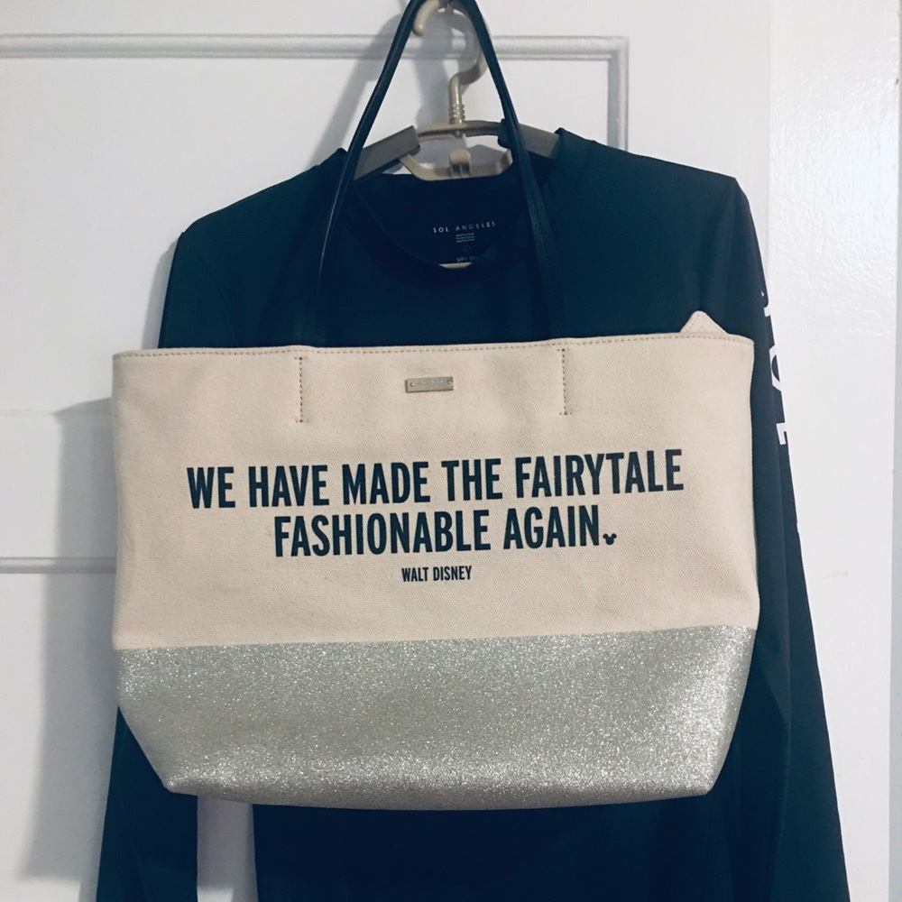 NWOT Kate Spade Disneyland Tote Large Ivory Canvas